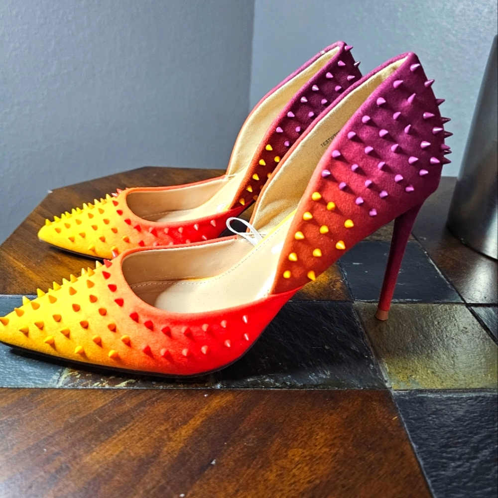 Steve Madden Spiked Heels, Size 7.5, Ombre, Testy